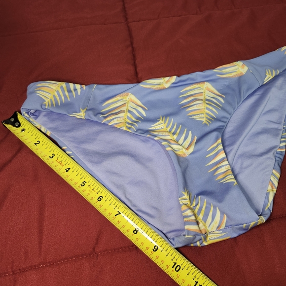 Patagonia Sunamee Bikini Bottoms Womens Small Purple Palm Print Full Coverage - Picture 4 of 11